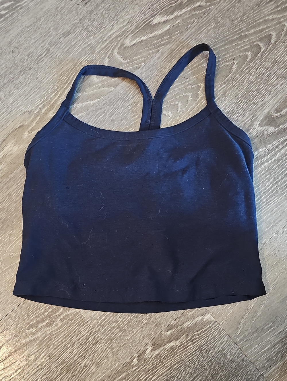 Beyond Yoga Spacedye Slim Racerback Cropped Tank Navy Size Small